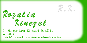 rozalia kinczel business card